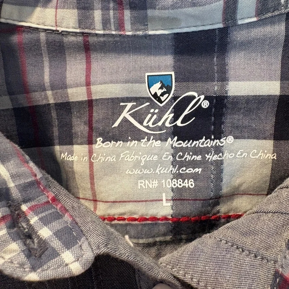 Kuhl Kiley Dress Indigo Sail Blue Chambray Shirt Dress‎ Belted Womens Size Large